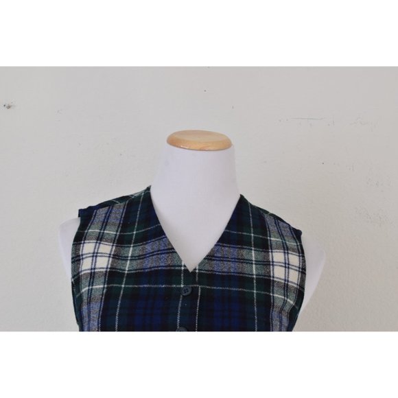 Vintage Sleeveless 90s Pendleton Plaid Waistcoat Vest - Picture 7 of 10